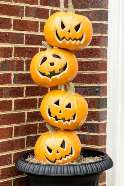 Halloween Stacked Pumpkin Topiary Craving Some Creativity