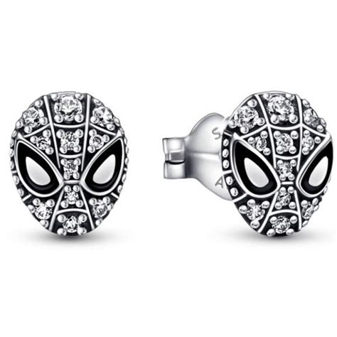Pandora Marvel Spider Man Mask Pavé Korvakorut Earring Etsy