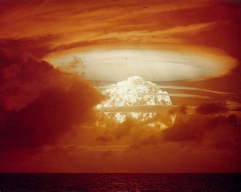 Operation Castle Bravo Explosion Cloud Seen From The Uss Estes Agc