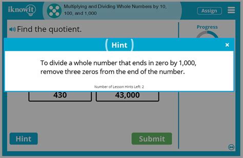 Interactive Math Lesson Multiplying And Dividing Whole Numbers By 10