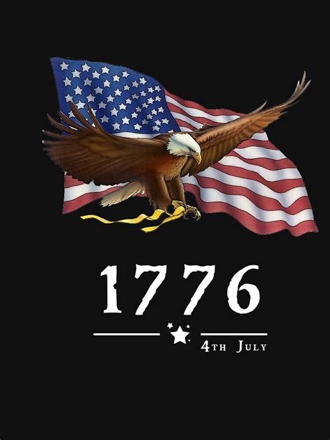 4th Of July American Flag 1776 T Shirt By Omdesigns Redbubble