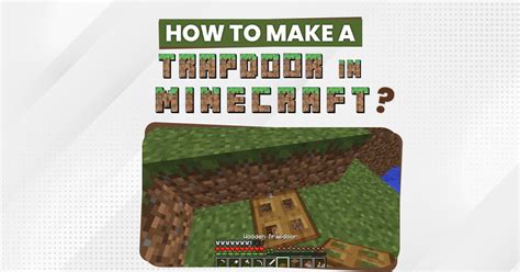 How To Make A Trapdoor In Minecraft 2023 Guide