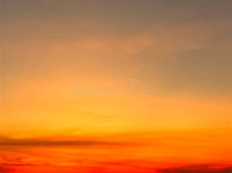 Beautiful Sunset Sky Scene Golden Hour Vivid Sunset Sky Stock Photo