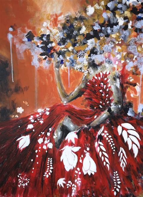 Flower Women Painting By Ingrida Blinkeviciute Saatchi Art