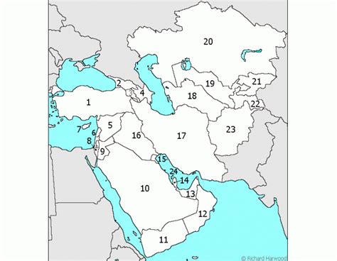 Southwestcentral Asia Map Quiz 17 24 Diagram Quizlet