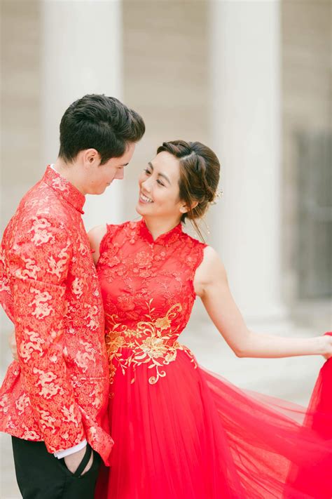 Mindy Bespoke Dress Modern Red And Gold Chinese Wedding Dress East