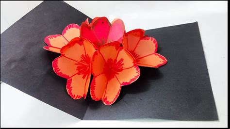 Now we're going to use those flowers to make a bouquet. DIY 3D flower POP UP card tutorial Making A 3d Flower Pop UP Card Easy And Simple Steps 3D Paper ...