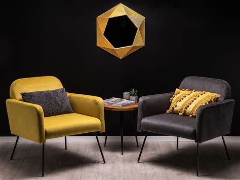 Free delivery over £40 to most of the uk great selection excellent customer service find everything for a beautiful home. Velvet Armchair Grey NARKEN | Beliani.co.uk