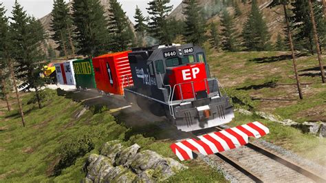 Trains Vs Speed Bumps 1 Beamng Drive Youtube