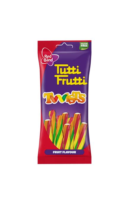 Red Band Tutti Frutti Twists 100g Tasko Sweets
