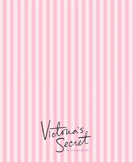 A Pink And White Striped Wallpaper With The Words Victorias Secret On It