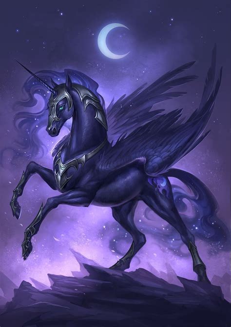 Black Pegasusunicorn Fantasy Creatures Art Mythical Creatures Art