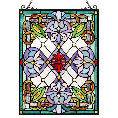 Buy Capulina Lighting Tiffany Style Glass Panel W18 X H24 Stained Glass Victorian Decorative Art