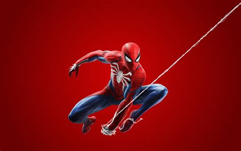 Download Wallpapers Spider Man 2018 Ps4 Superhero Art Spiderweb