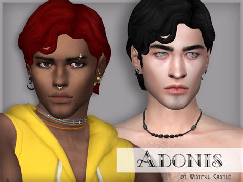 The Sims Resource Adonis Hair Retextured By Wistfulcastle Sims 4 Hairs