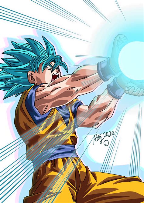 Super Saiyan Blue Goku Kamehameha By Afiq1818 On Deviantart