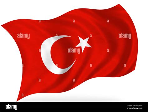 Turkish Flag Isolated Stock Photo Alamy
