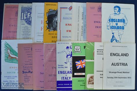 Mullock S Auctions Selection Of England Amateur Home International Match Programmes