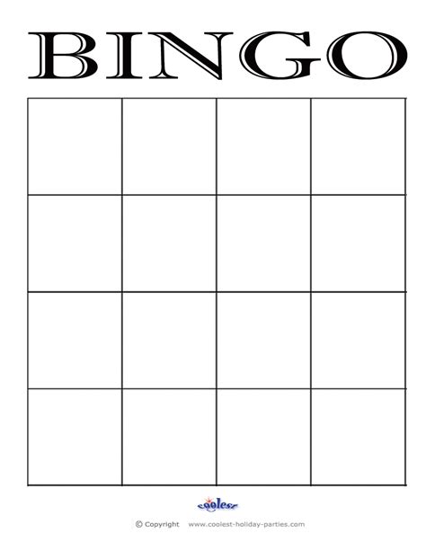 7 Best Images Of Printable Blank Bingo Sheets Free Printable Blank