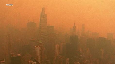 Orange Haze In Nyc Caused By Wildfires Leads To Delays Cancellations