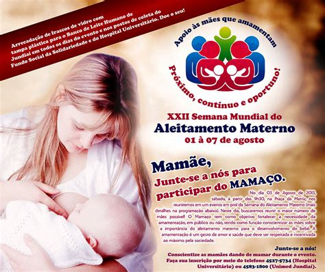 Semana do Aleitamento Materno começa dia 1º Notícias