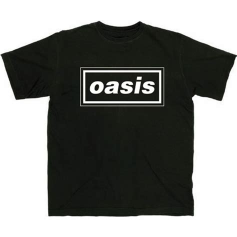 Oasis Band T Shirt Oasis Logo Mens Unisex Black Fashion T Shirt