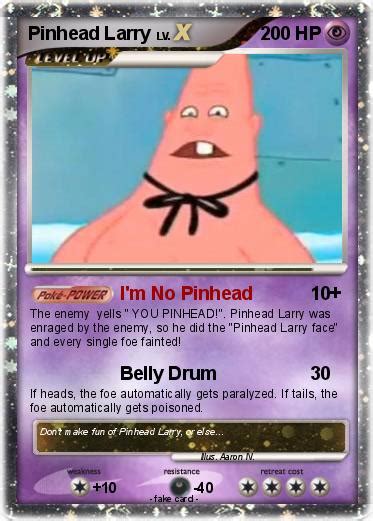 Pokémon Pinhead Larry 28 28 Im No Pinhead My Pokemon Card