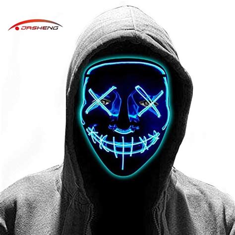 Led Light Up Mask Subzero Sound Reactive Cyberpunk Edc Rave Mask