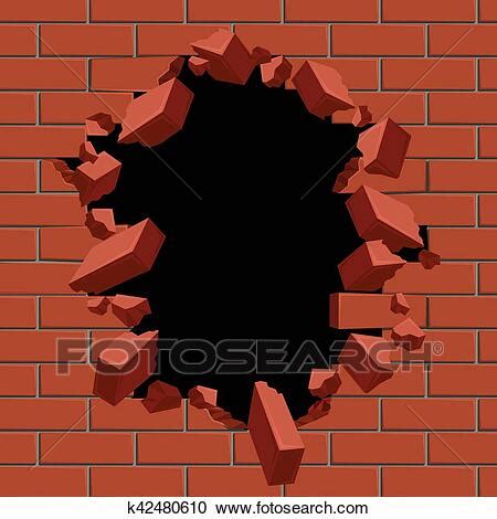 Download youtube blue stuck in the wall 3d animation. Clipart of Exploding out hole in red brick wall vector illustration k42480610 - Search Clip Art ...