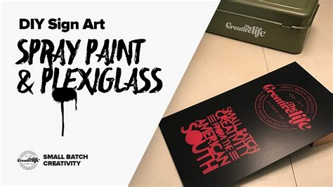 Diy Plexiglass Spray Paint Sign Stay Creative Youtube