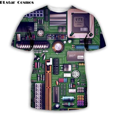 Plstar Cosmos Electronic Chip Hip Hop Tshirt Men 3d Full Print T Shirts Summer Short Sleeve Tee