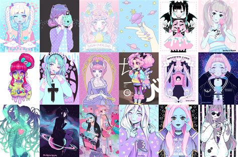 Pastel Goth Poster Set By Teanmoon 80 Recolors Of ♥teanmoon♥