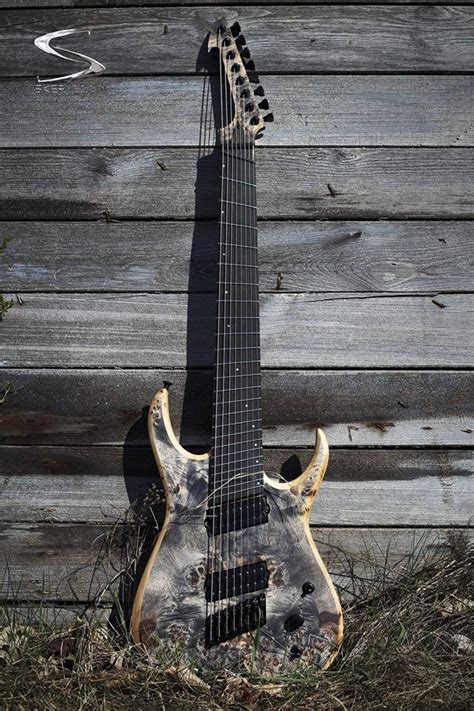 Skervesen Guitars Raptor 8 With Poplar Burl Top Swamp Ash Body 5