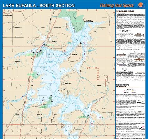 Lake Eufaula Fishing Map Dakota Map