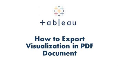 Tableau Tutorial How To Write A Pdf Report In Tableau How To Create Pdf Document