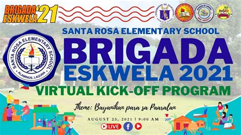 Stres Brigada Eskwela 2021 Virtual Kick Off Program Youtube