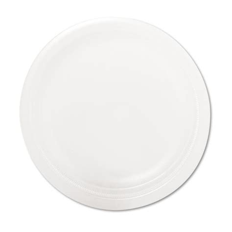 Dart Quiet Classic Laminated Foam Dinnerware Plate 9 Dia White 125