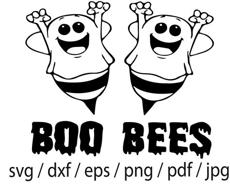 Boo Bees Svg Ghost Bee Svg Boo Svg Adult Humor Halloween Etsy Uk