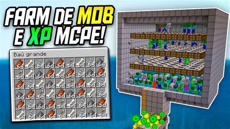 Mobtrap E Farm De Xp AutomÁtica Para Minecraft Bedrock 120 Mcpe Ps4