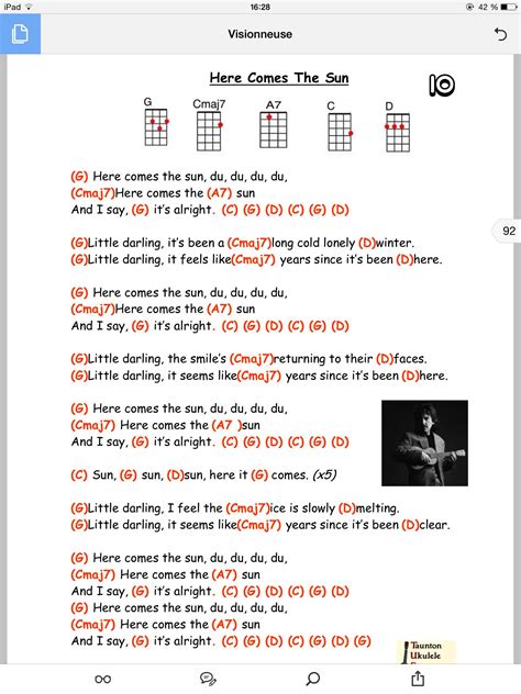 The here comes the sun ukulele chords are super simple until the bridge. Pin on Ukulele Things!