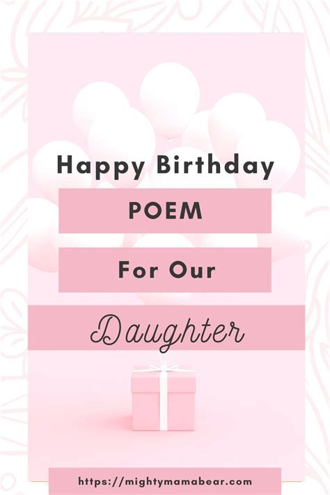 Happy 3rd Birthday A Poem For Our Daughter Poem To My Daughter
