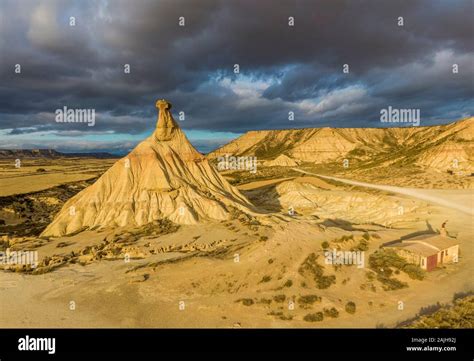 Cabezo De Castildetierra Sandstone Formation In Bardenas Reales Semi