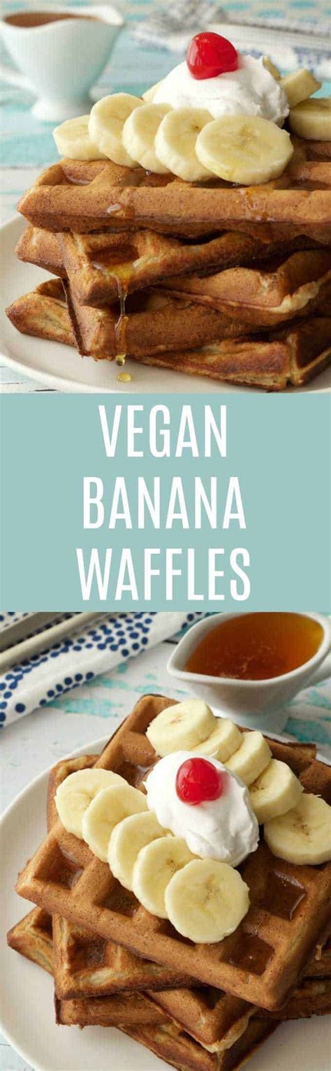 Golden Brown And Crispy Vegan Banana Waffles Loving It Vegan