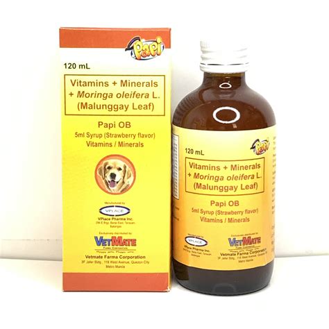 South Vet 21 Pcs Papi Ob Syrup Supplement For Dog Vitamins For Dog