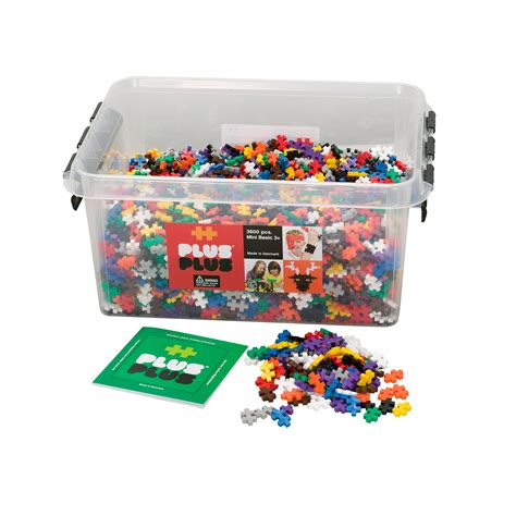 Plus Plus Open Play Set 3600 Piece In Storage Tub Basic Color