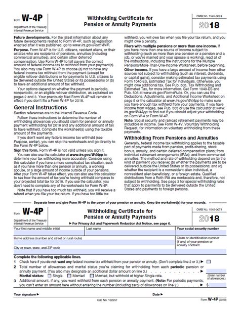 So those who will submit a paper form can use the irs version. W4-P Tax Form 2018 - IUPAT