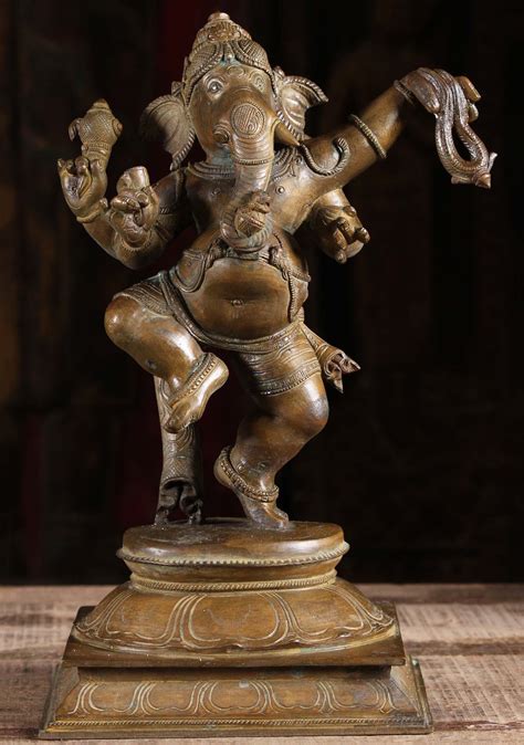 Sold Bronze Dancing Ganesha Statue 12 73b38 Hindu Gods And Buddha