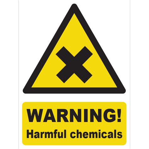 Warning Harmful Chemicals Signs