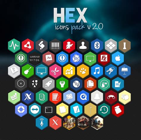 Free Flat Hexagon Icons Pack Titanui