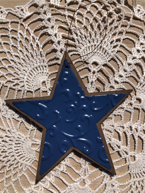 Embossed Metal Star Ornaments Set Of 3 The Shabby Tree